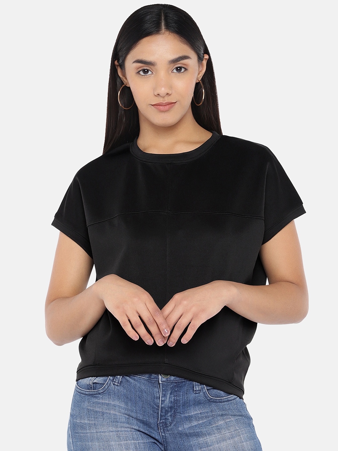 

Globus Women Black Solid Top