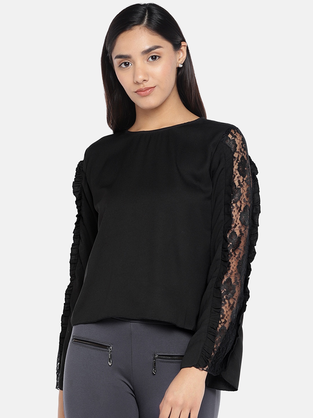 

Globus Women Black Solid Top