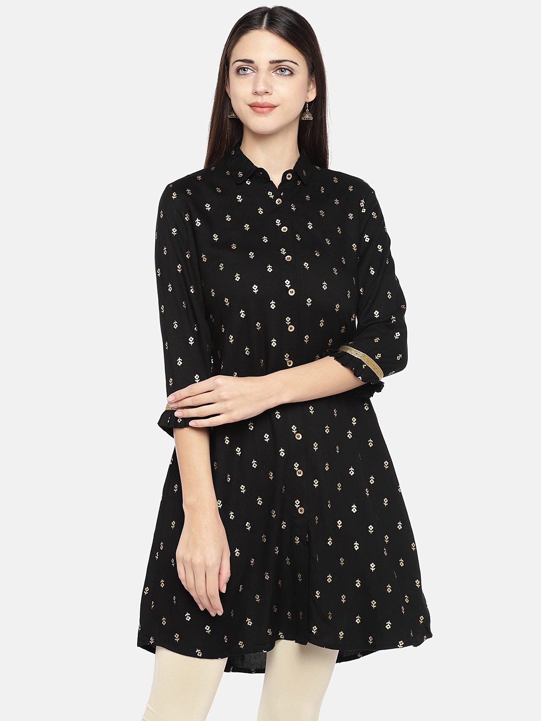 

Globus Printed Tunic, Black