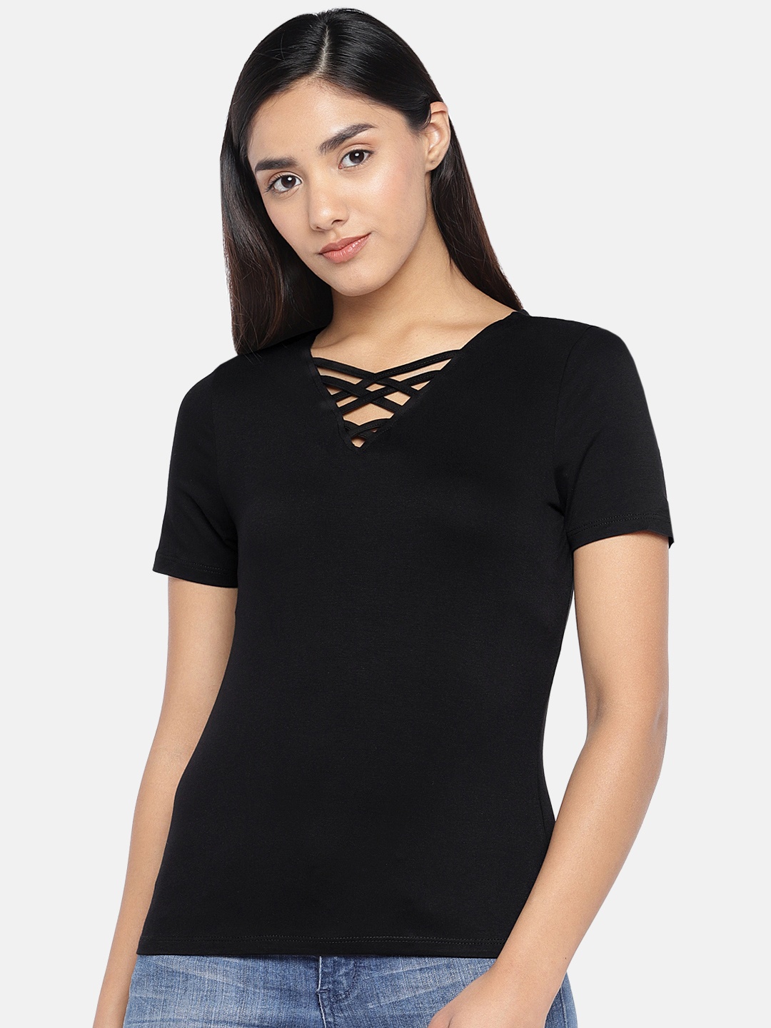

Globus Women Black Solid Top