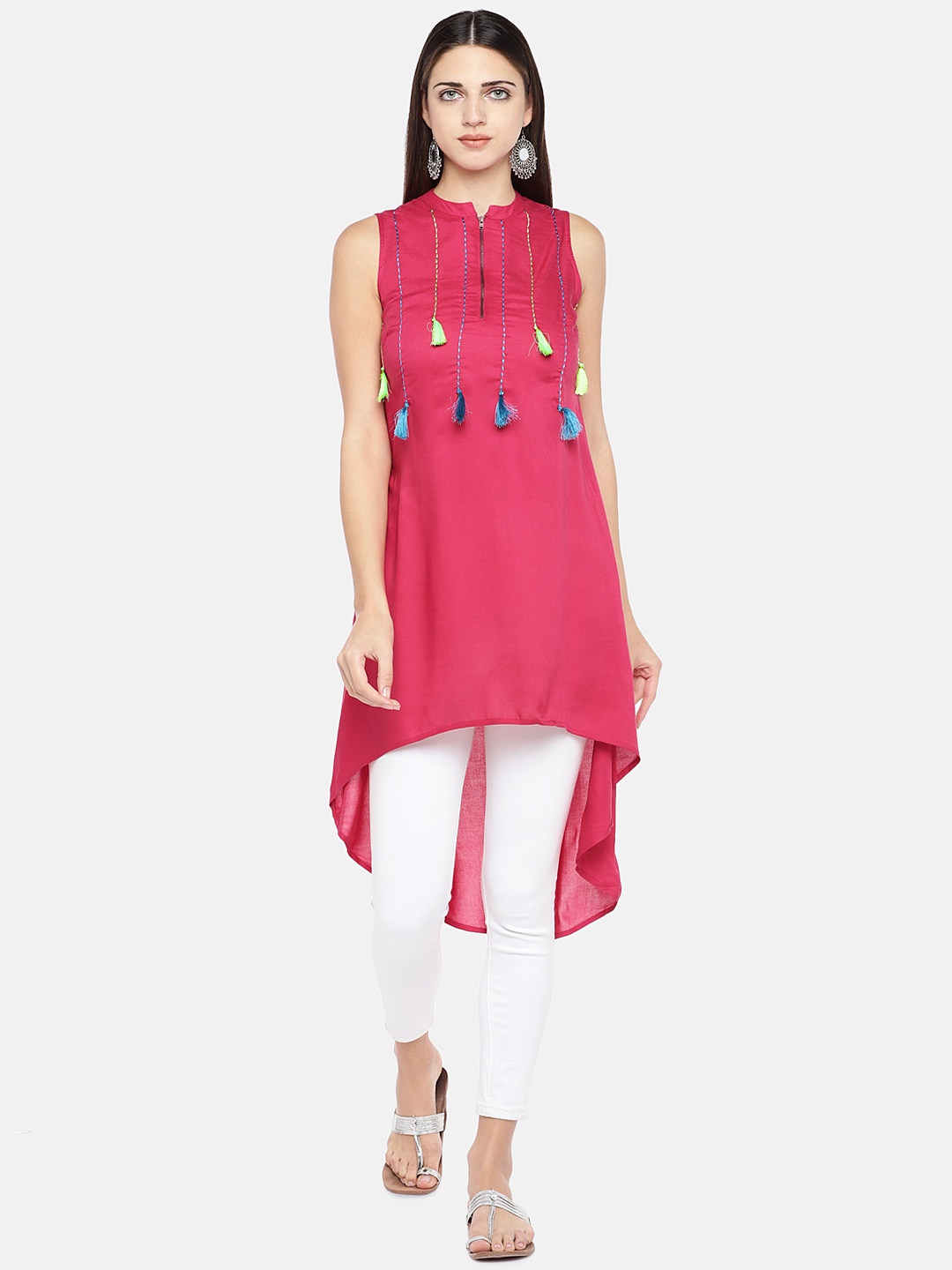 

Globus Women Pink Solid Tunic