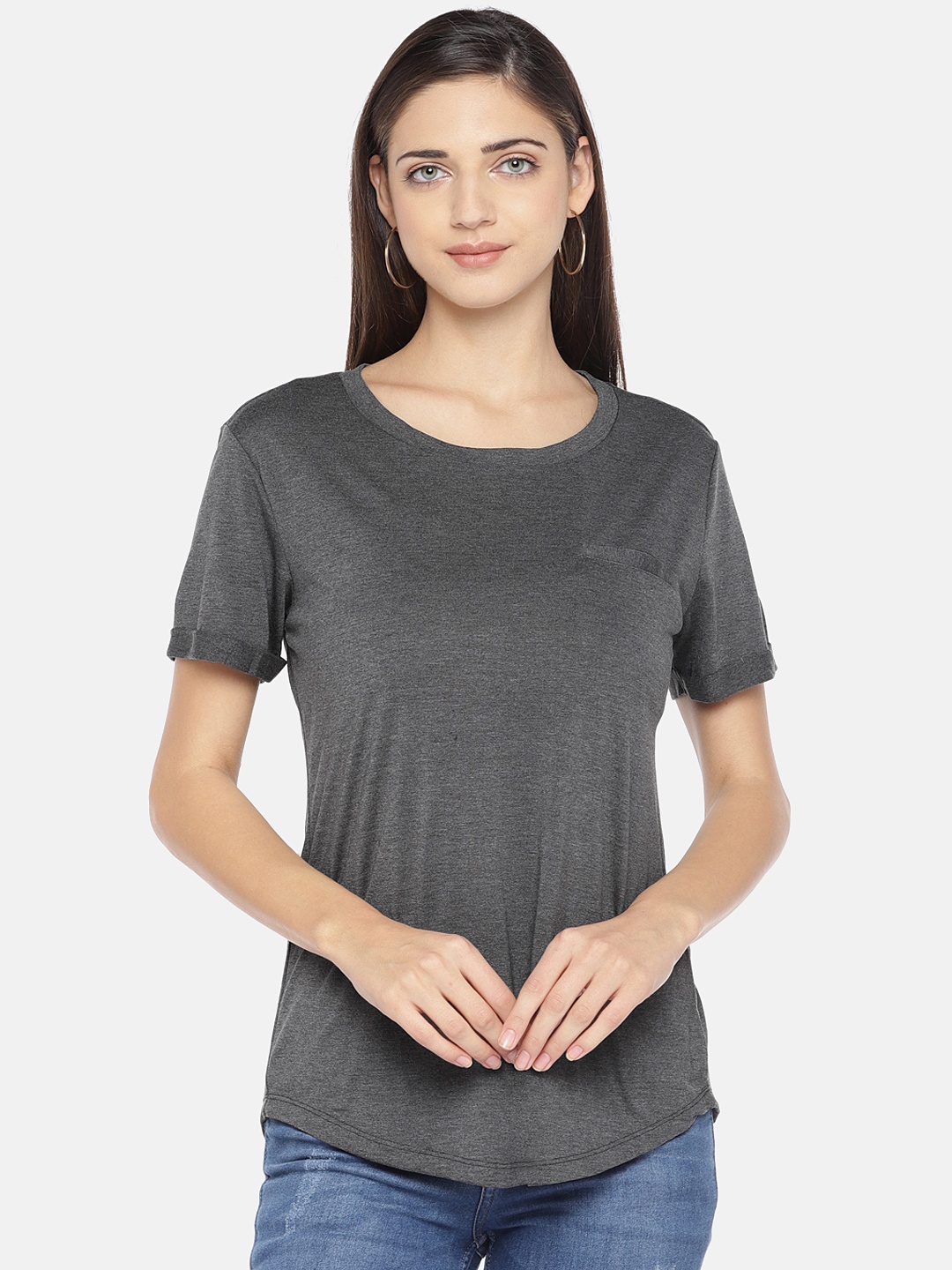 

Globus Women Charcoal Solid Top