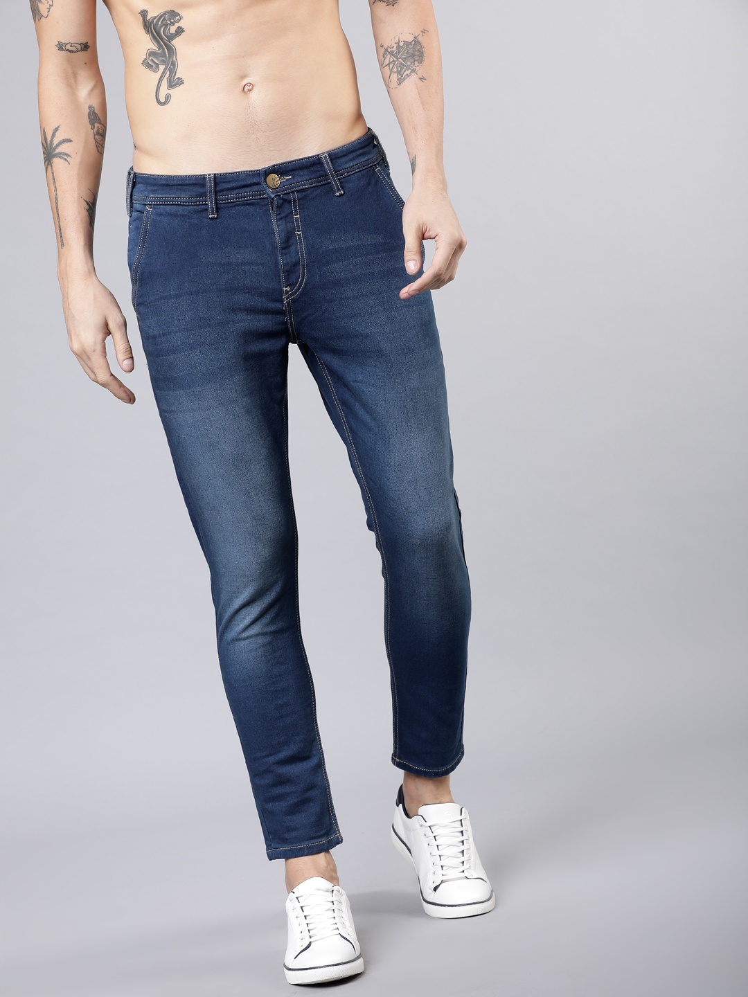 

LOCOMOTIVE Men Blue Slim Fit Mid-Rise Clean Look Stretchable Jeans