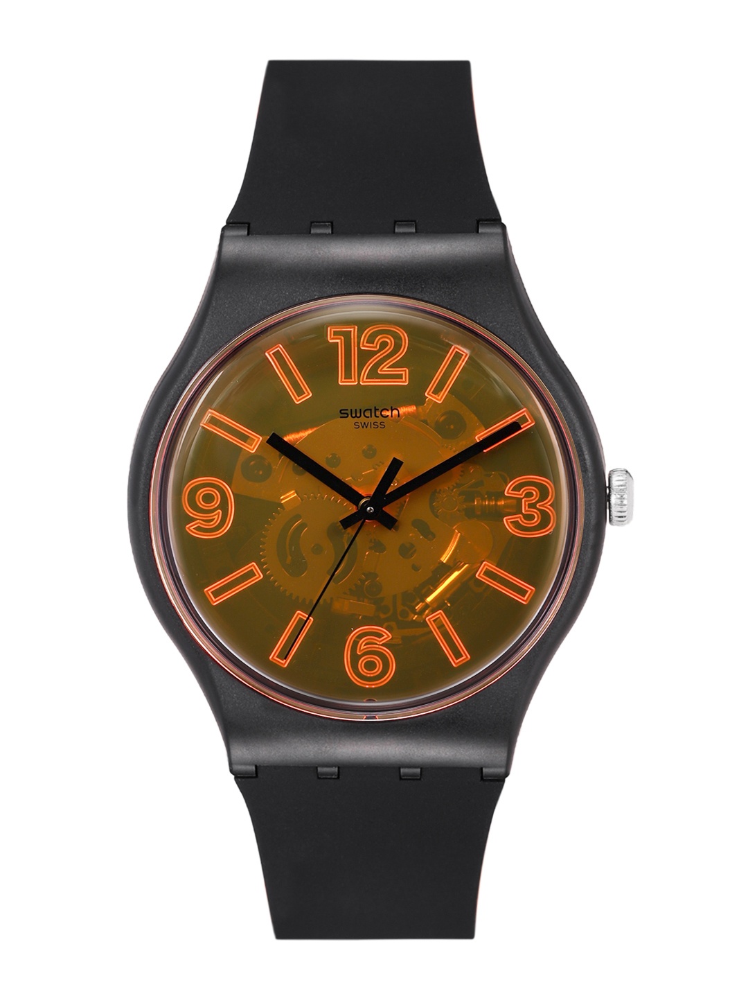 

Swatch BauSwatch Unisex Orange Water Resistant Analogue Watch SUOB164