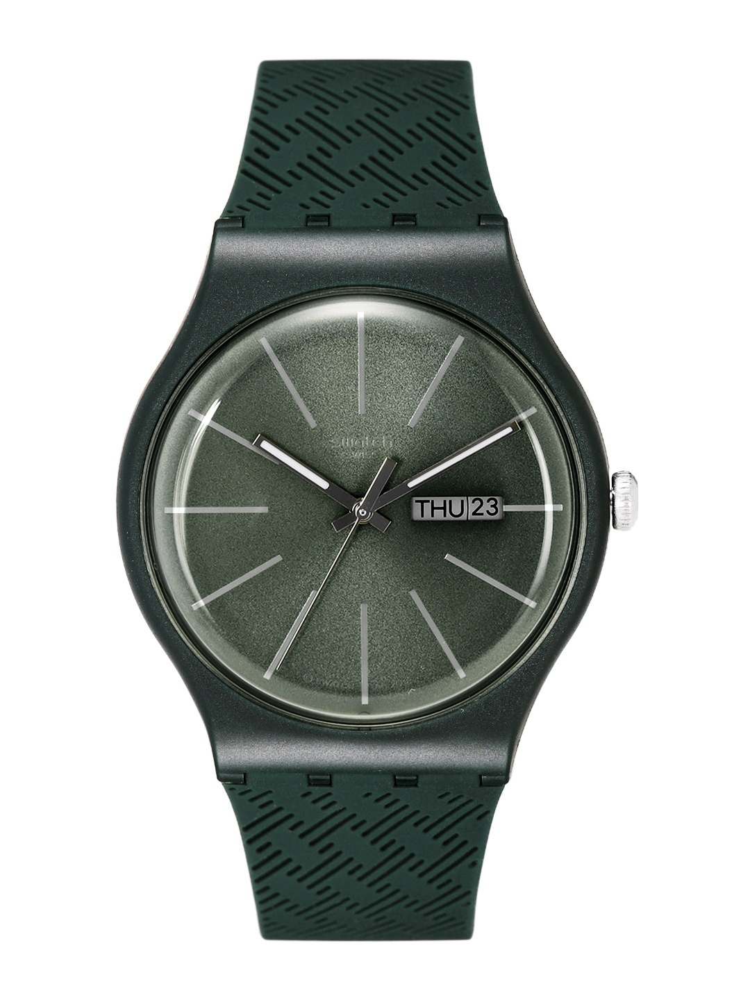 

Swatch Iloveyourfolk Unisex Olive Water Resistant Analogue Watch SUOG710