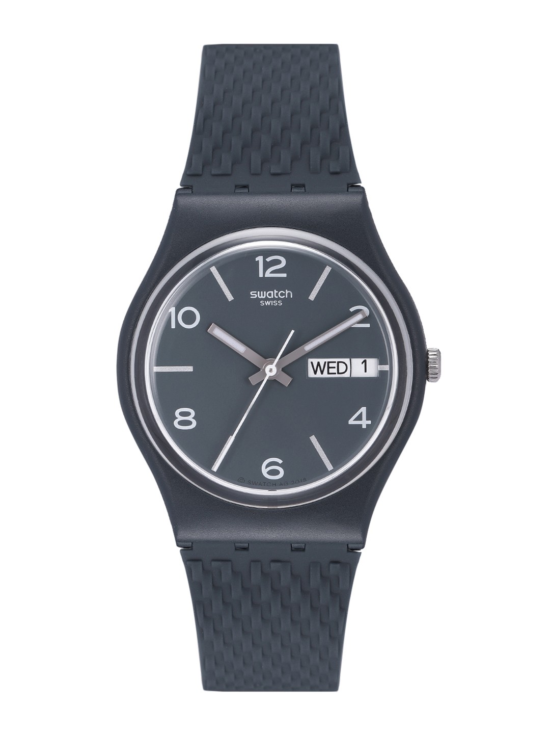 

Swatch BauSwatch Unisex Navy Blue Water Resistant Analogue Watch GN725