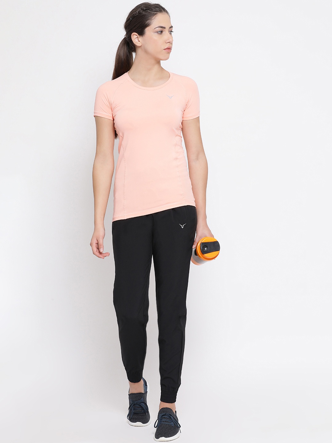 

Invincible Women Stretch Round Neck Tee, Peach