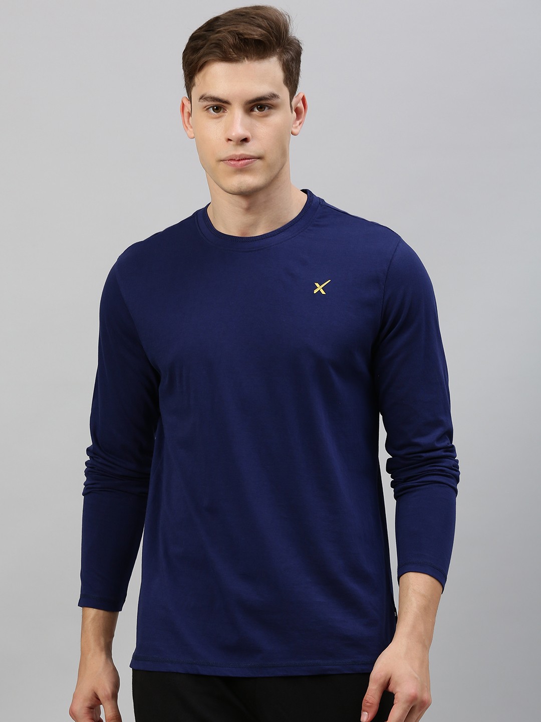 

Hrx By Hrithik Roshan Men Navy Blue Printed Bio-Wash Lifestyle Pure Cotton T-shirt