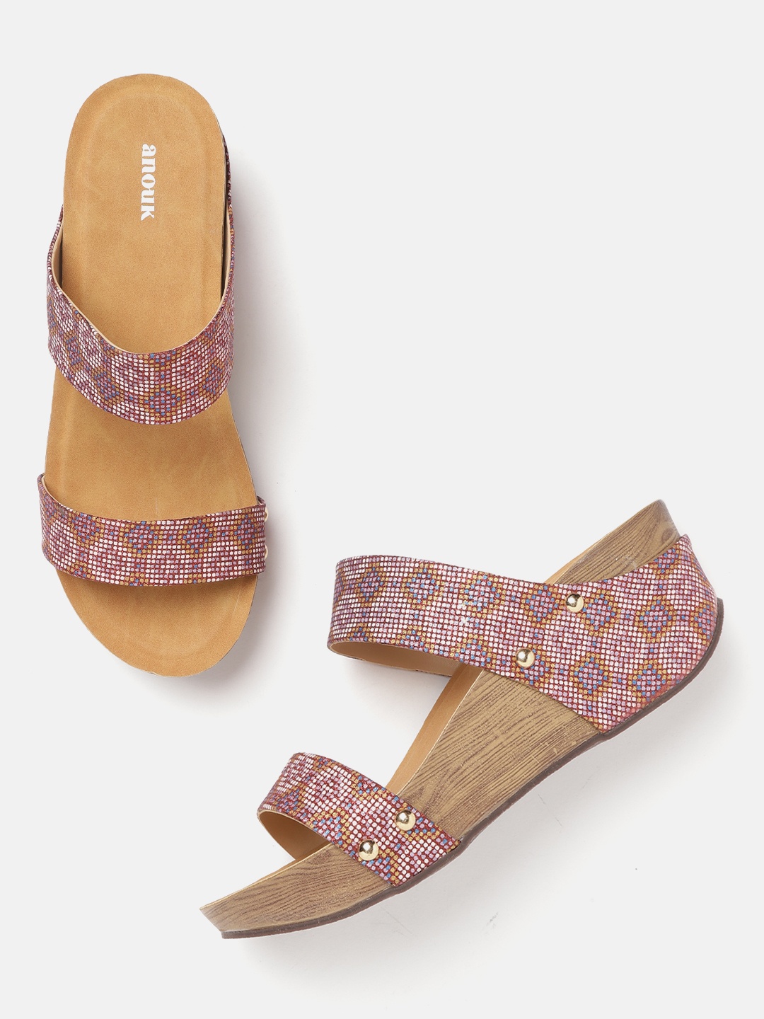 

Anouk Women Pink Solid Wedges