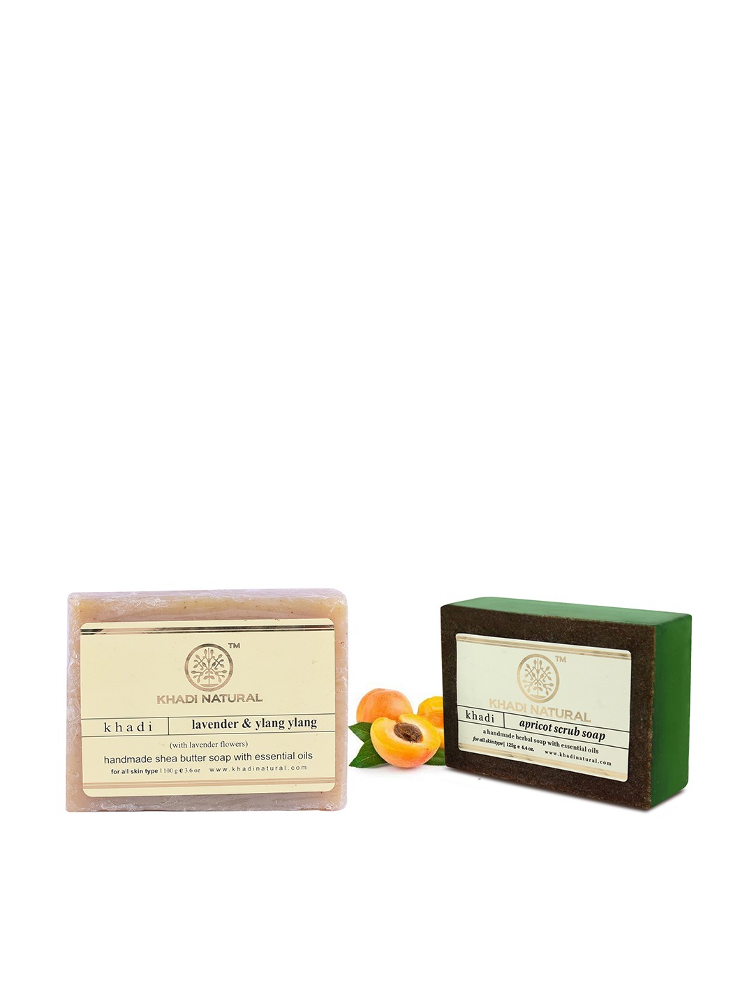 

Khadi Natural Set of 2 Handmade Herbal Bar Soaps, Yellow