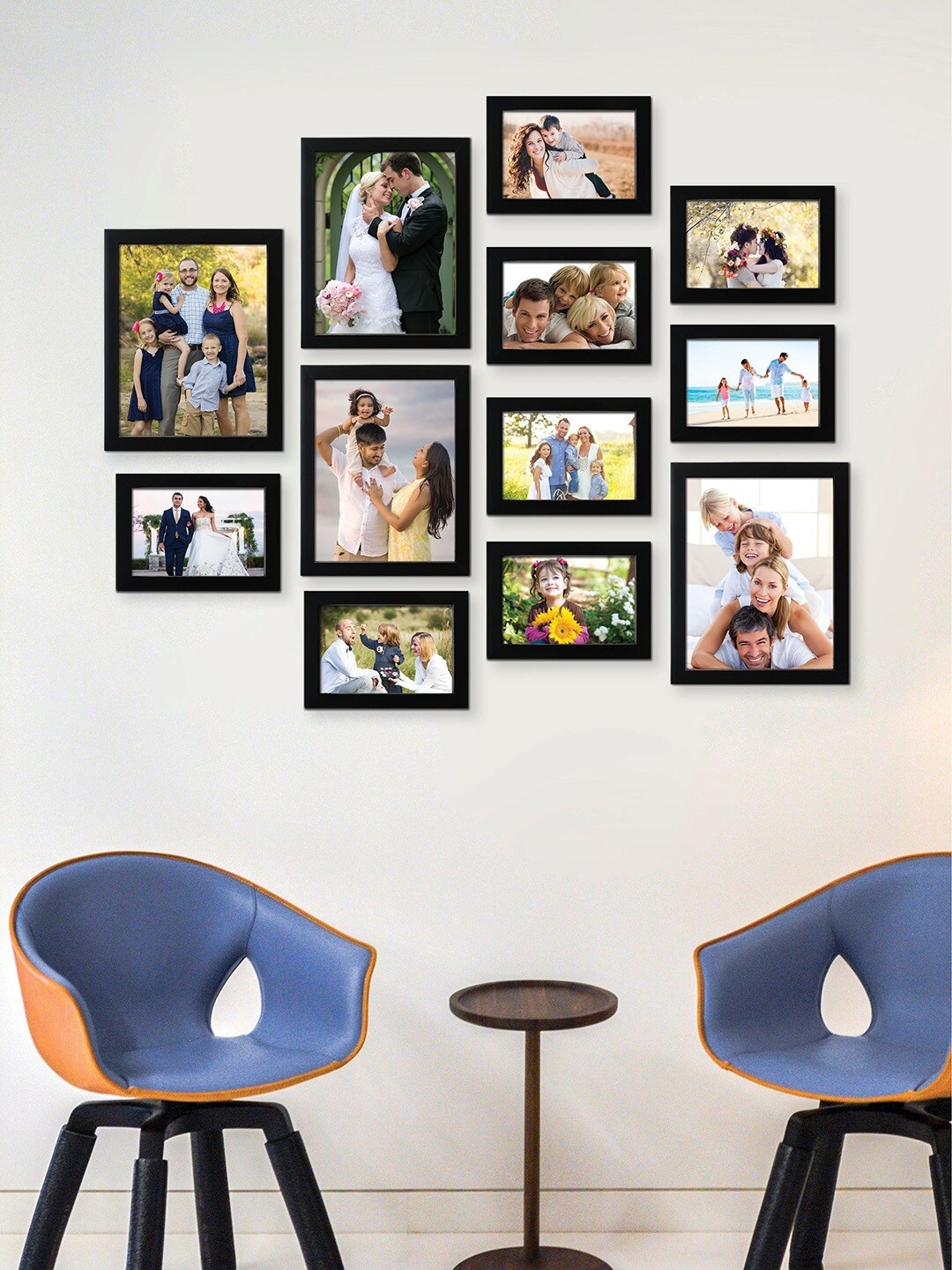 

RANDOM Set of 12 Black Solid Collage Photo Frames