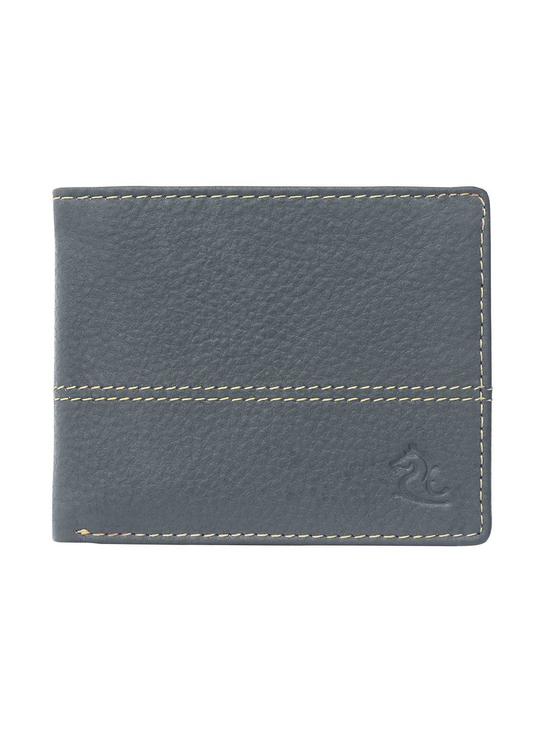 

Kara Men Navy Blue Solid Leather Two Fold Wallet