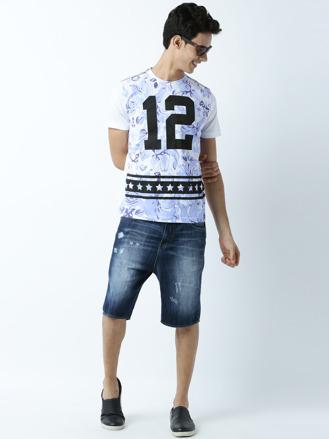 

Huetrap Men White Printed T-shirt