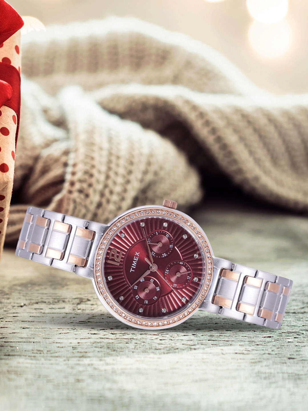 

Timex Women Burgundy Analogue Watch TWEL11905