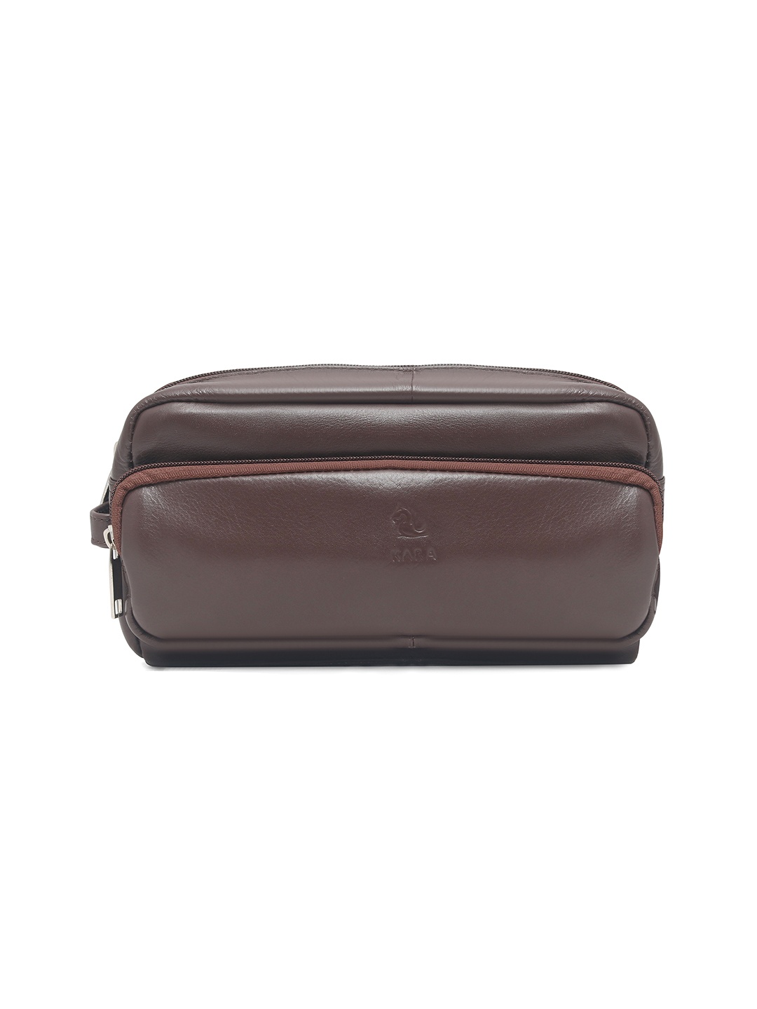 

Kara Unisex Tan Brown Leather Toiletry Kit