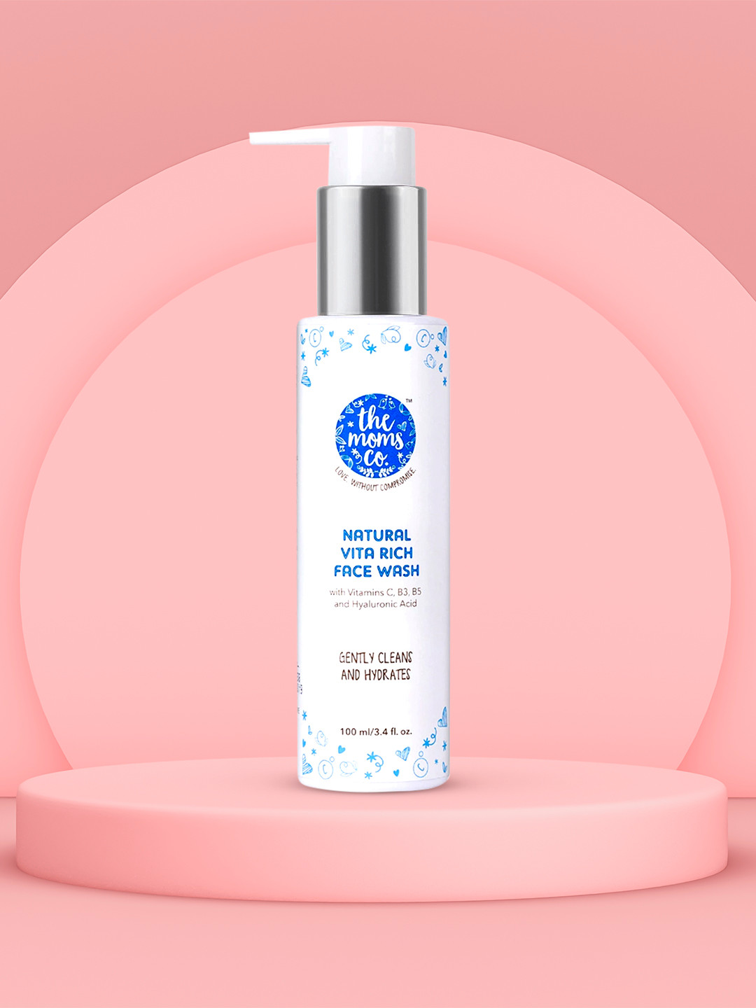 

The Moms Co. Vita Rich Face Wash with Vitamin C, Niacinamide & Hyaluronic Acid - 100ml, White