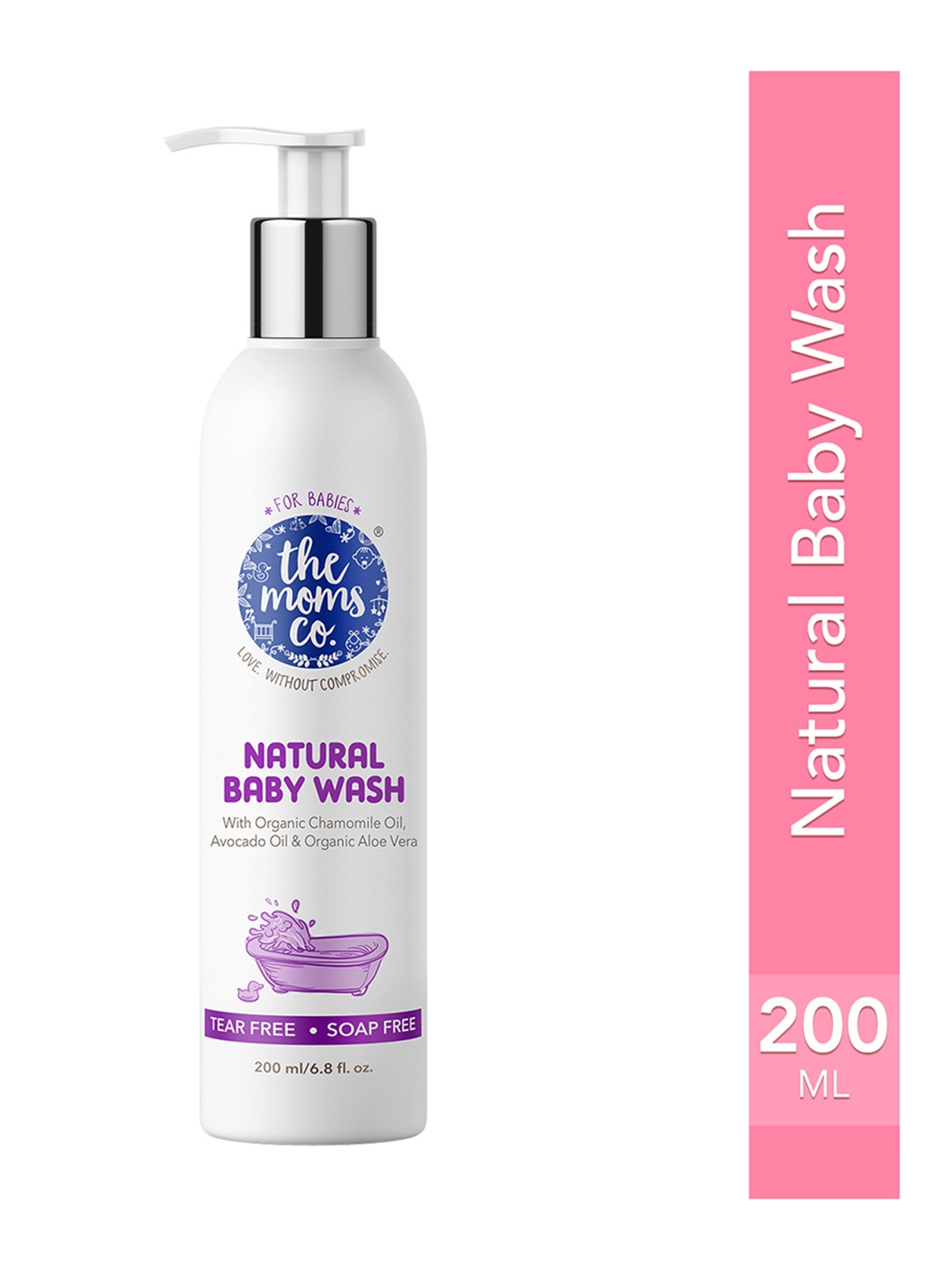 

The Moms Co. Natural Baby Wash with Organic Avacado & Aloe Vera 200 ml, White