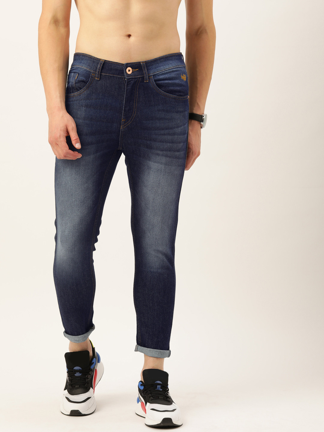 

Flying Machine Men Blue MJ Mankle Skinny Fit Mid-Rise Clean Look Stretchable Jeans