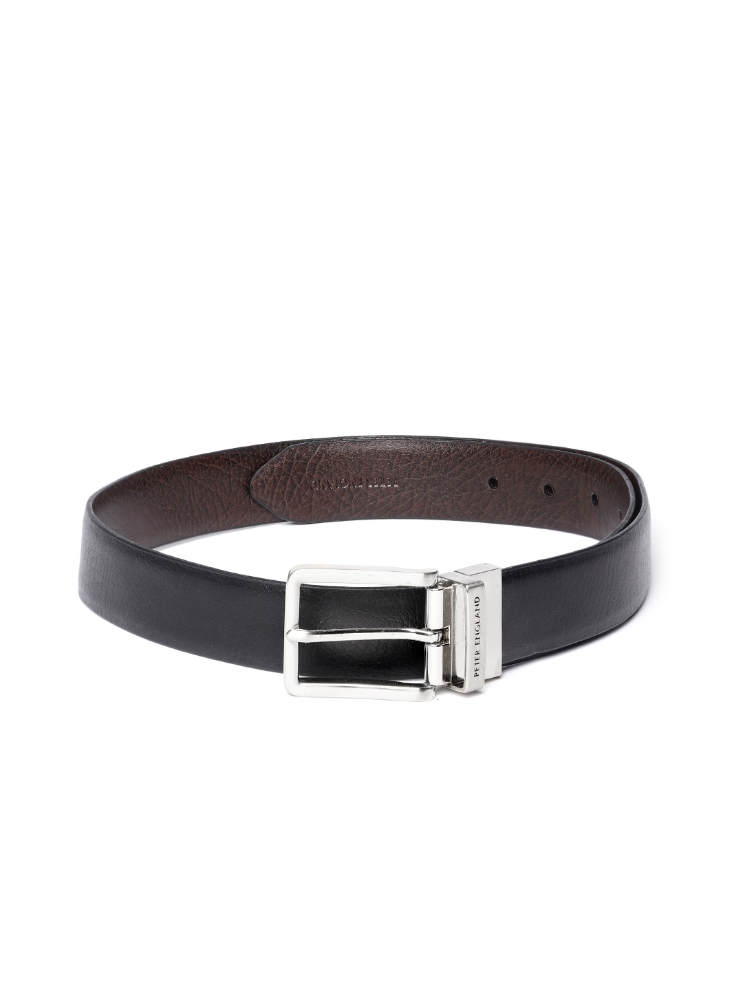 

Peter England Men Reversible Belt, Black