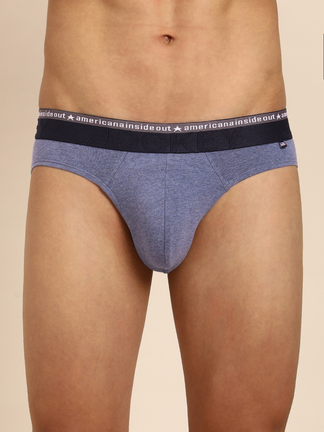 

Jockey Men Blue Solid Basic Briefs US59-0105-LTDML