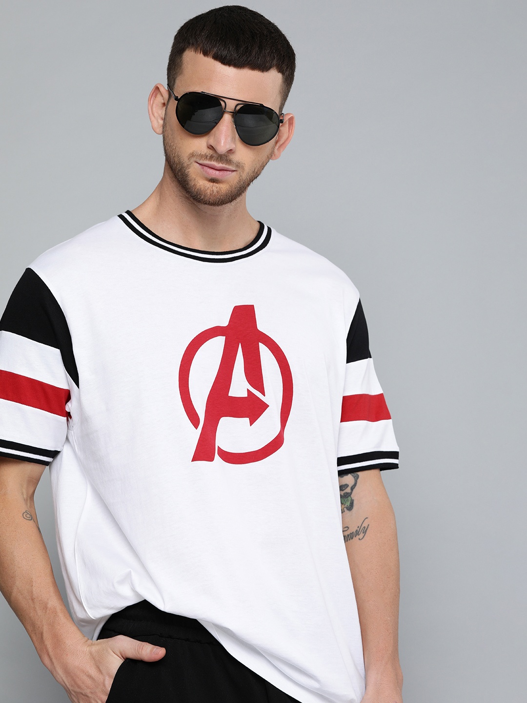 

Kook N Keech Marvel Men White Avengers Printed Round Neck Pure Cotton T-shirt