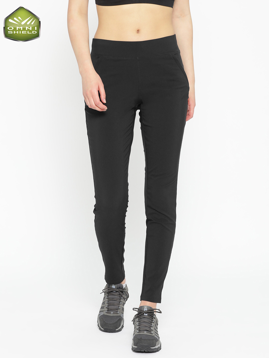 

Columbia Women Black Solid Back Beauty II Slim Fit Hiking Track Pants