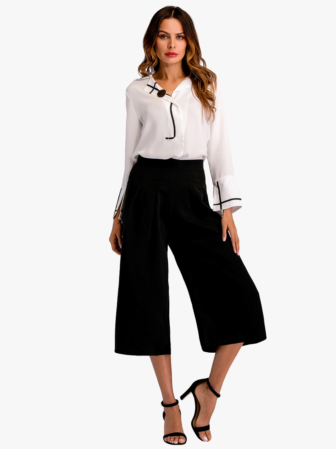 

JC Collection Women White Solid Shirt Style Top