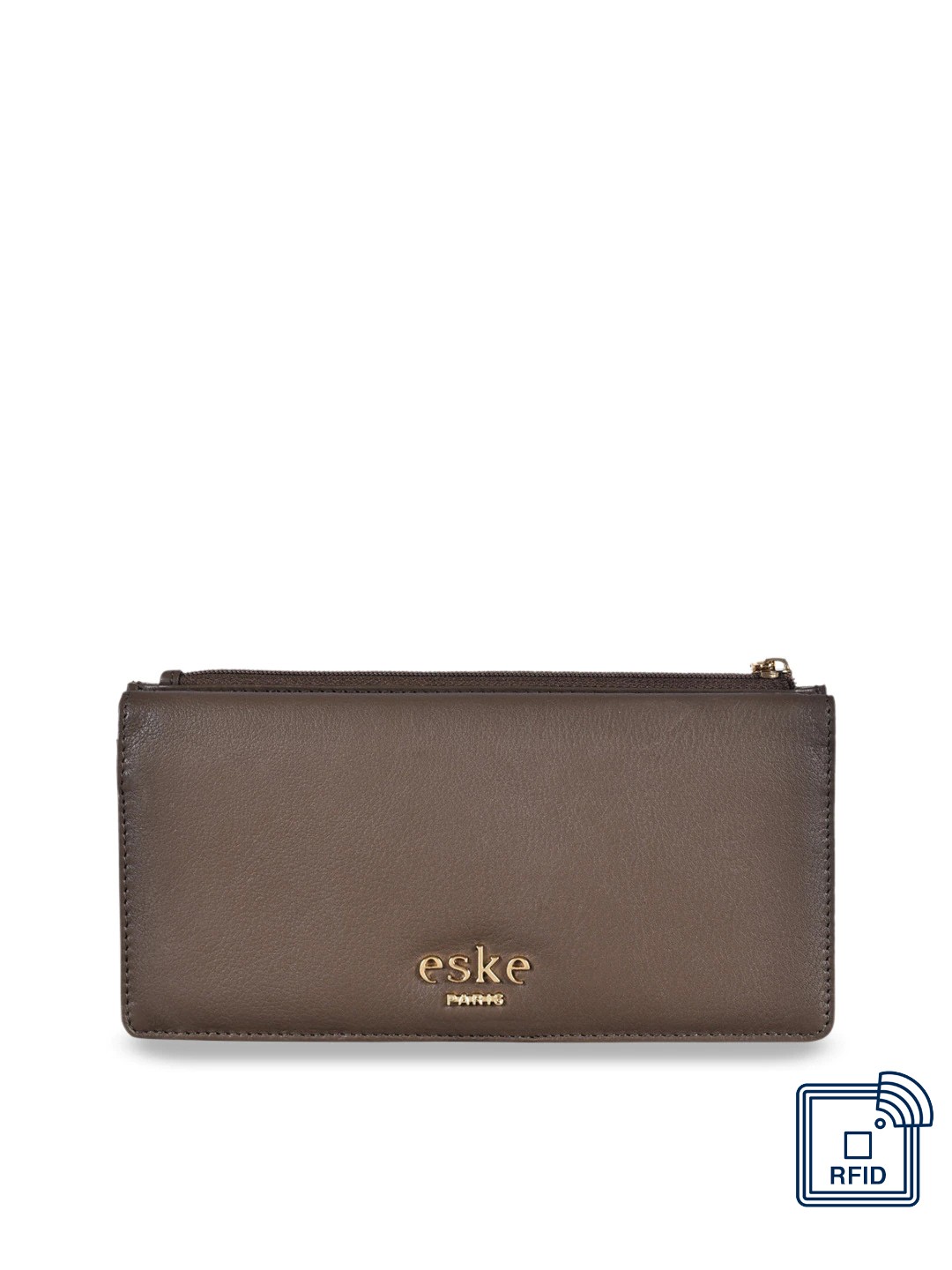 

Eske Women Brown Solid Leather Two Fold Wallet
