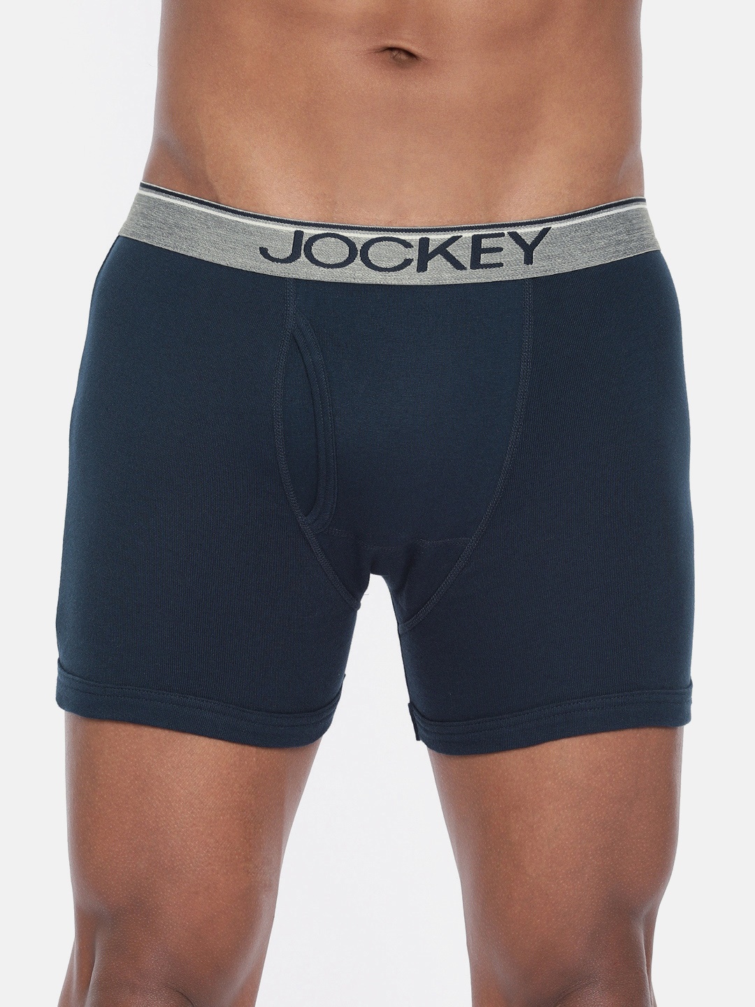 

Jockey Men Navy Blue Solid Trunks 8009-0105