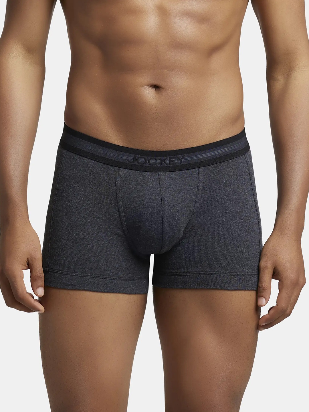 

Jockey Men Charcoal Grey Solid Trunks 1015-0105