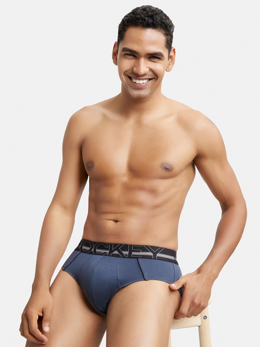 

Jockey Combed Cotton Brief with Ultrasoft Waistband-US14, Charcoal