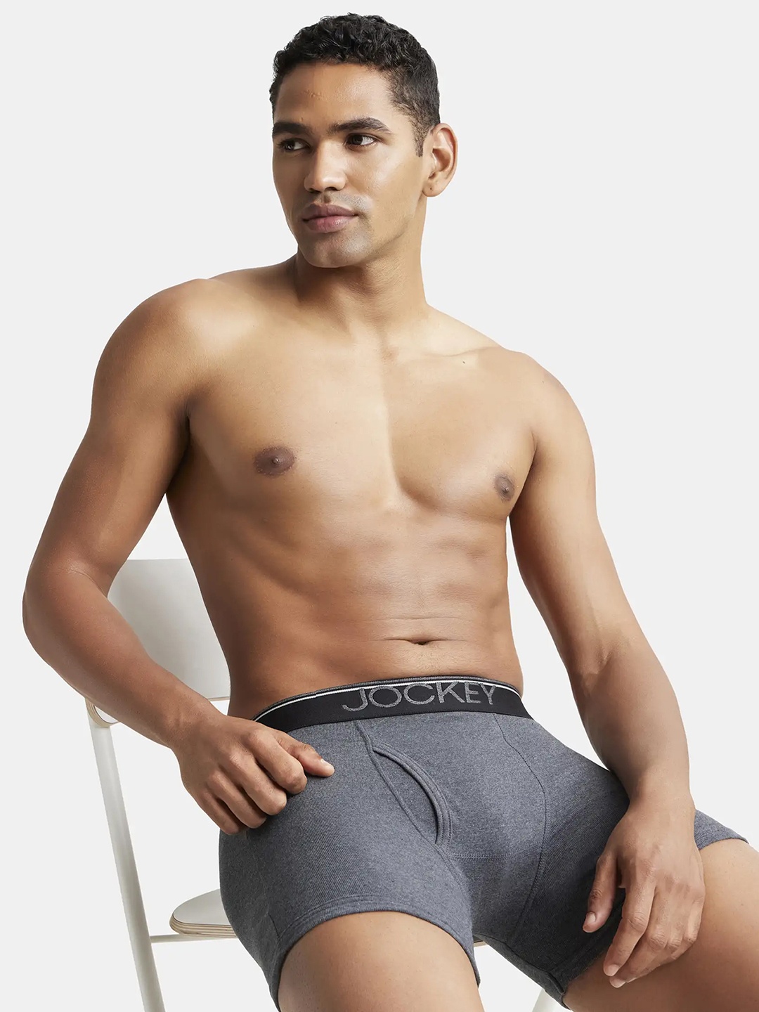 

Jockey Combed Cotton Rib Boxer Brief with Ultrasoft and Durable Waistband-8009, Charcoal