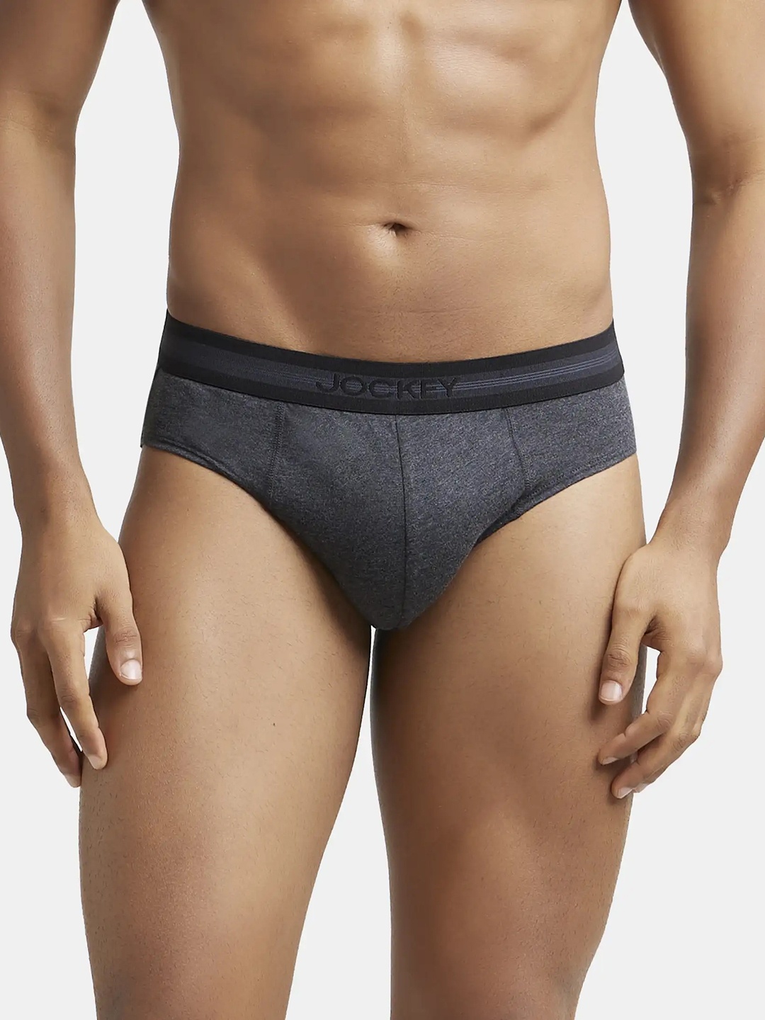 

Jockey Combed Cotton Brief with Stay Fresh Treatment-1010, Charcoal