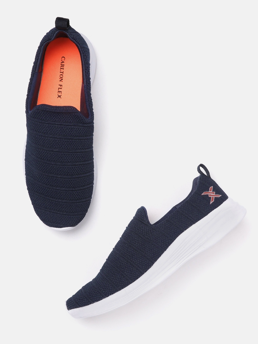 

Carlton London sports Men Navy Blue Slip-On Running Shoes
