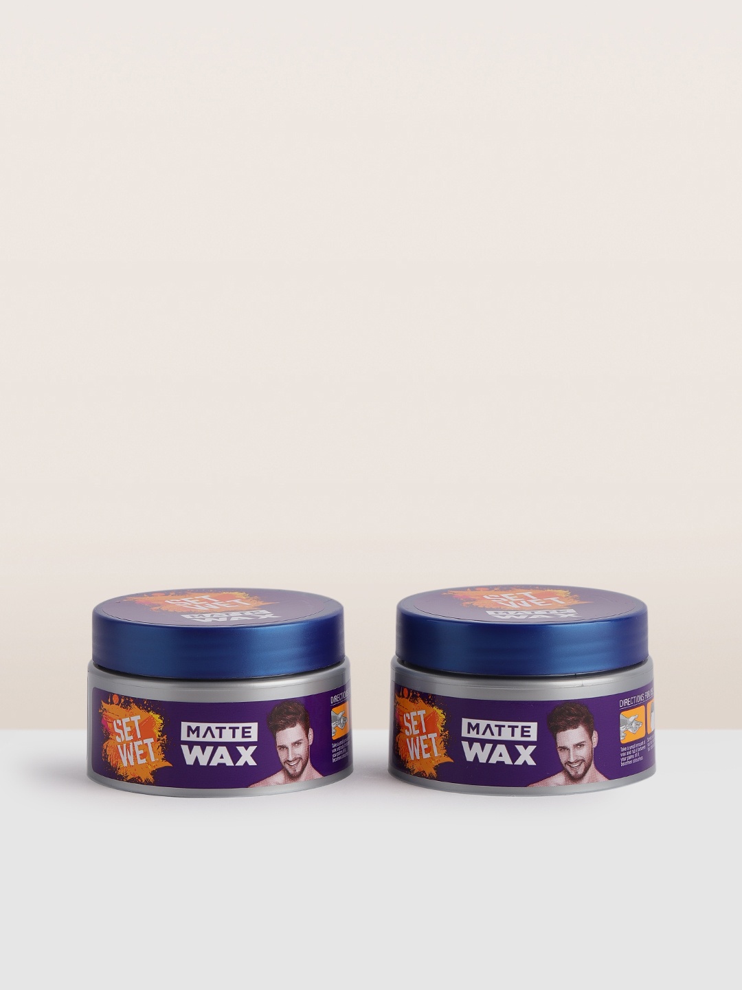 

Set Wet Set of 2 Matte Hair Wax for Hair Styling - 60 g Each, Blue