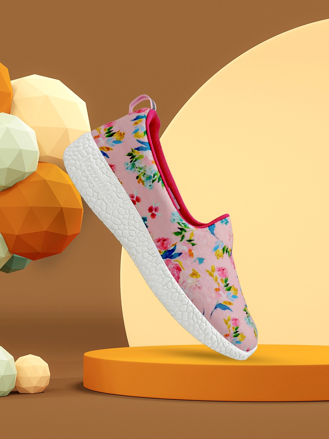 

KazarMax Kids Peach-Coloured Slip-On Sneakers
