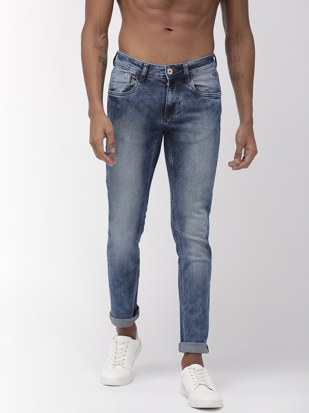 

Flying Machine Men Blue Jackson Skinny Fit Mid-Rise Clean Look Stretchable Jeans