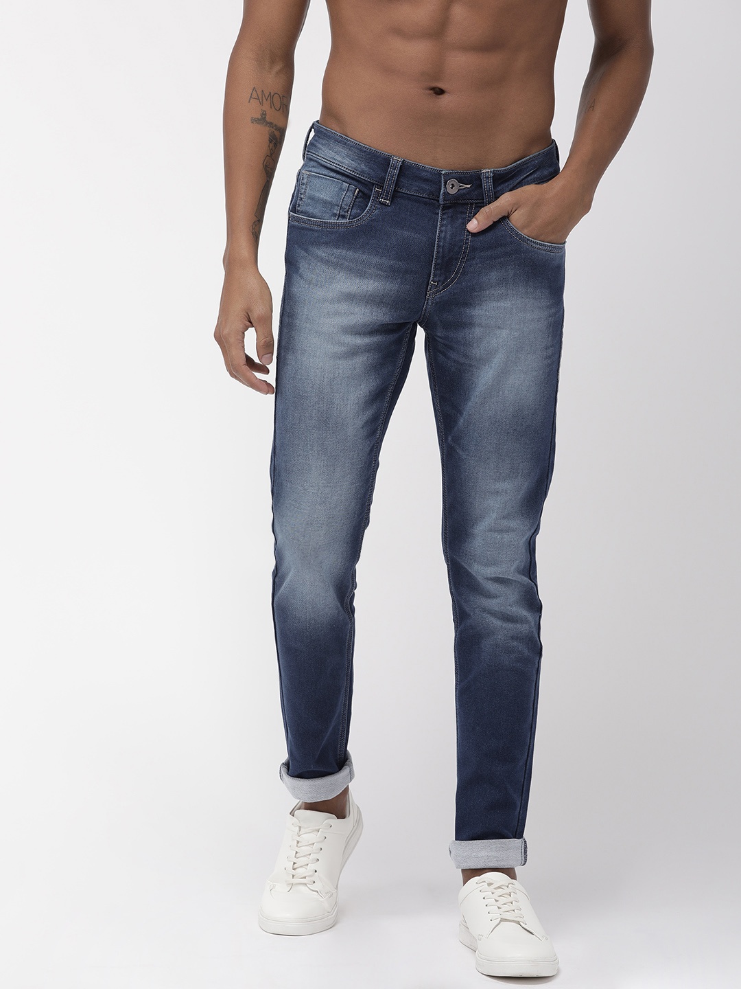 

Flying Machine Men Blue Jackson Skinny Fit Mid-Rise Clean Look Stretchable Jeans