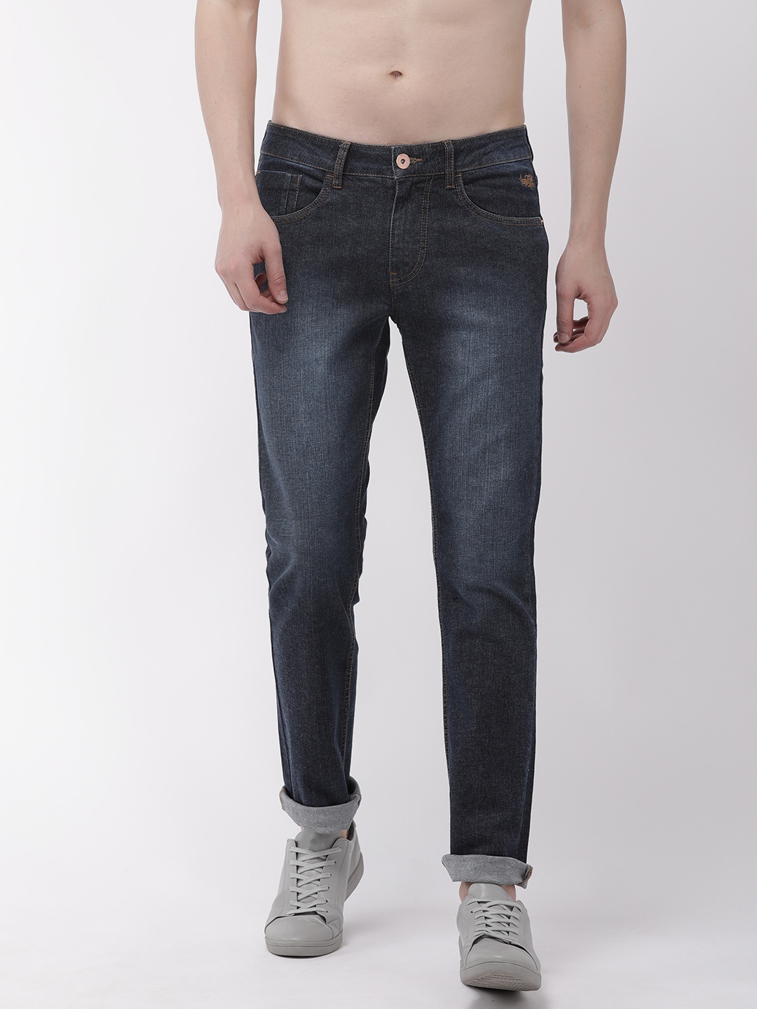 

Flying Machine Men Blue Michael Slim Tapered Fit Mid-Rise Clean Look Stretchable Jeans