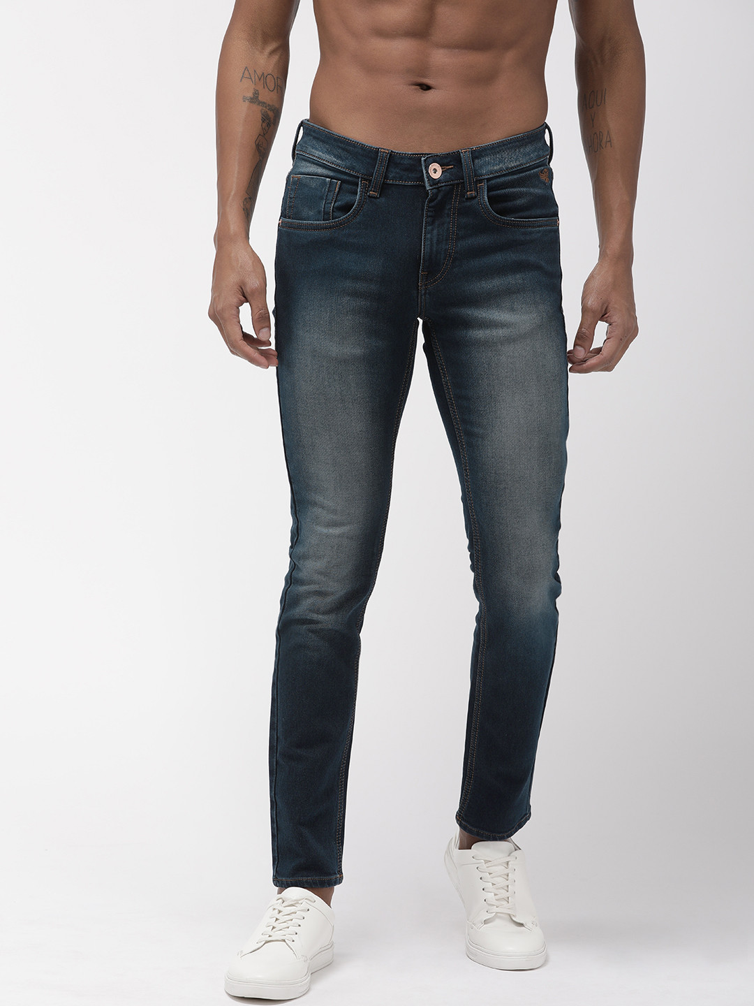 

Flying Machine Men Blue Jackson Skinny Fit Low-Rise Clean Look Stretchable Jeans