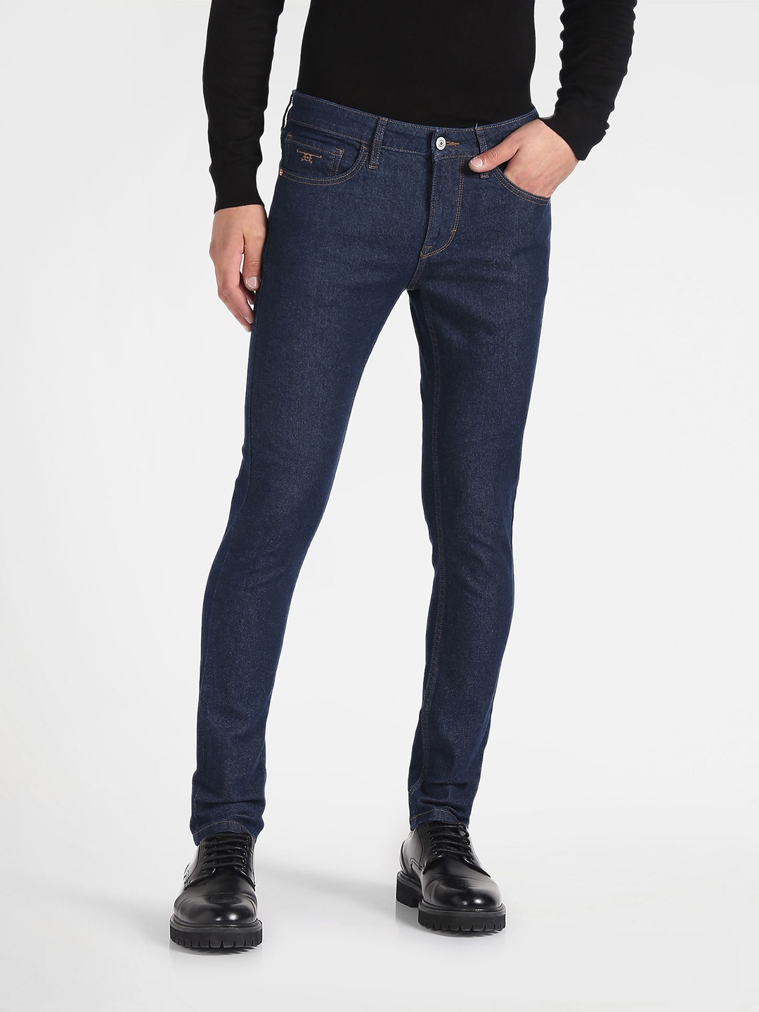 

Flying Machine Men Blue Jackson Skinny Fit Low-Rise Clean Look Stretchable Jeans