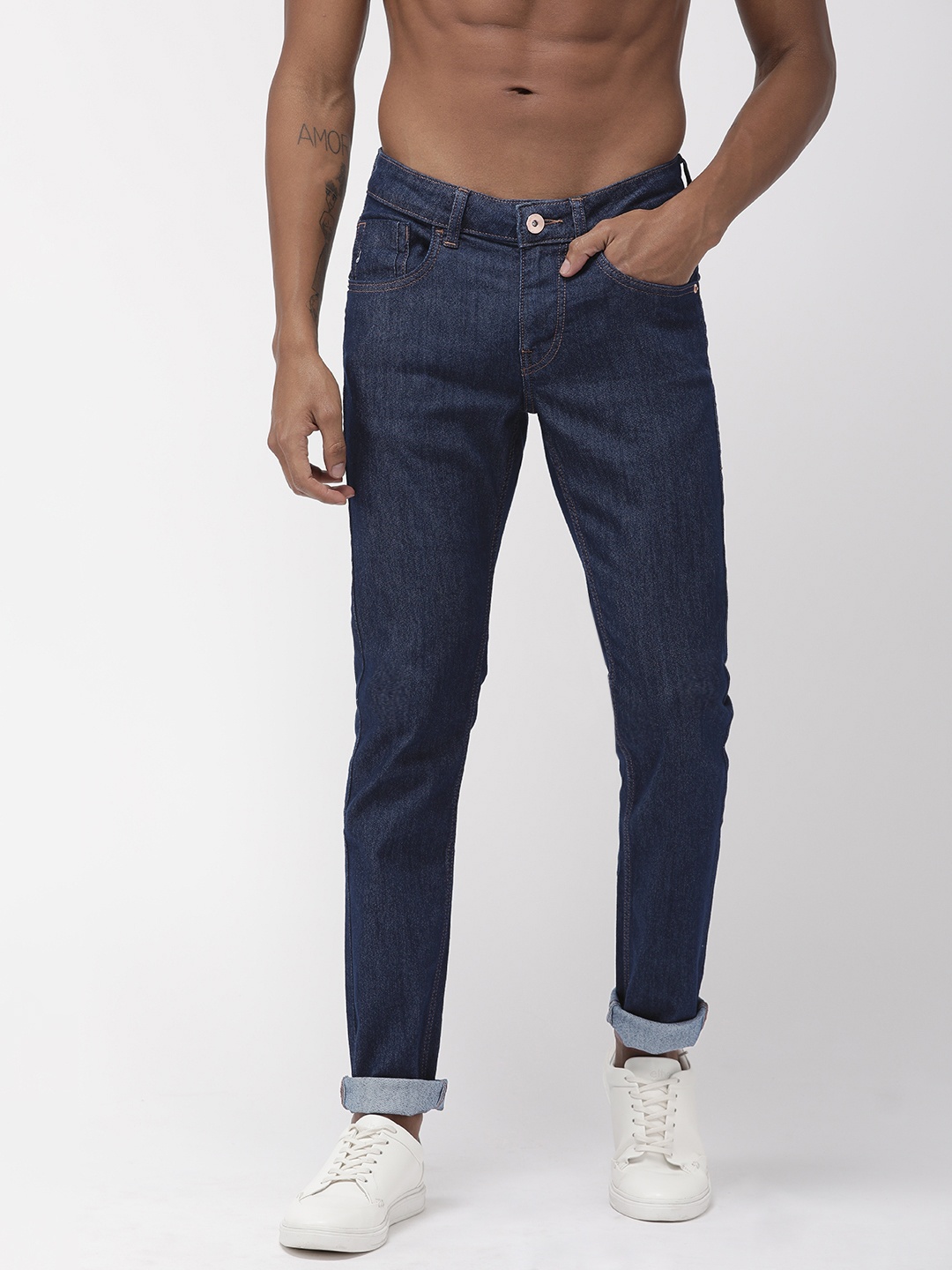 

Flying Machine Men Blue Jackson Skinny Fit Low-Rise Clean Look Stretchable Jeans