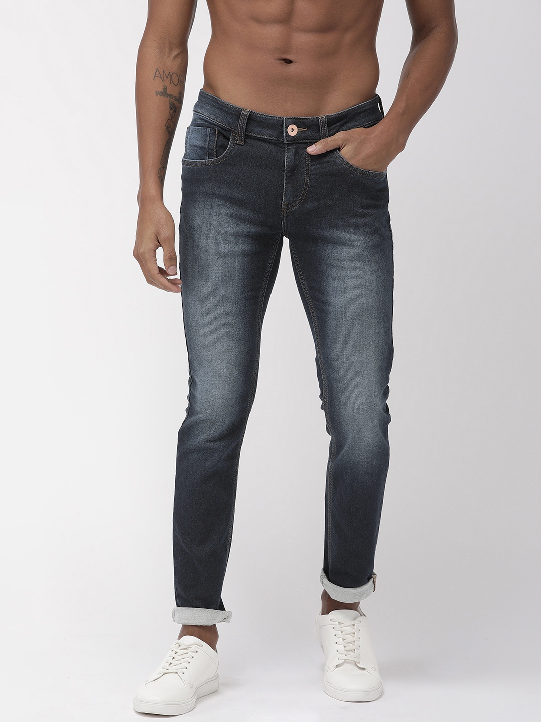

Flying Machine Men Blue Jackson Skinny Fit Mid-Rise Clean Look Stretchable Jeans