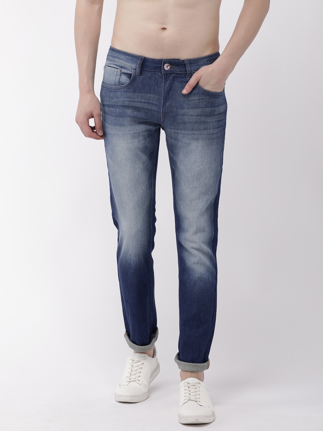 

Flying Machine Men Blue Slim Fit Mid-Rise Clean Look Stretchable Jeans