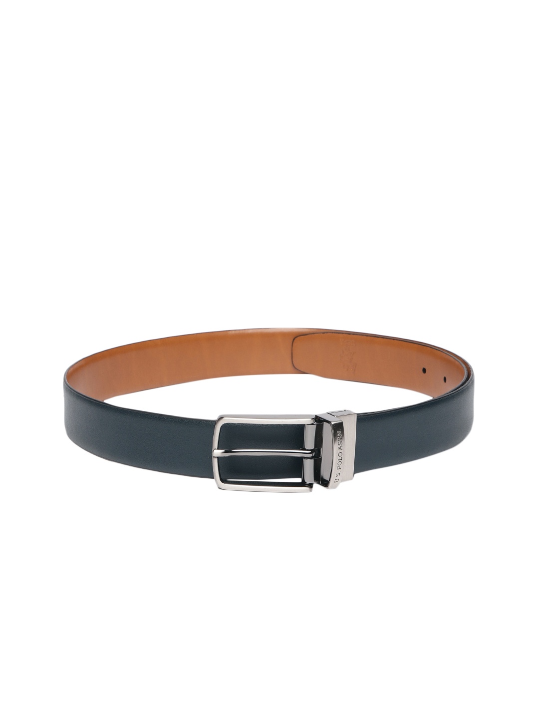 

U.S. Polo Assn. Men Tan Brown & Black Reversible Solid Leather Belt