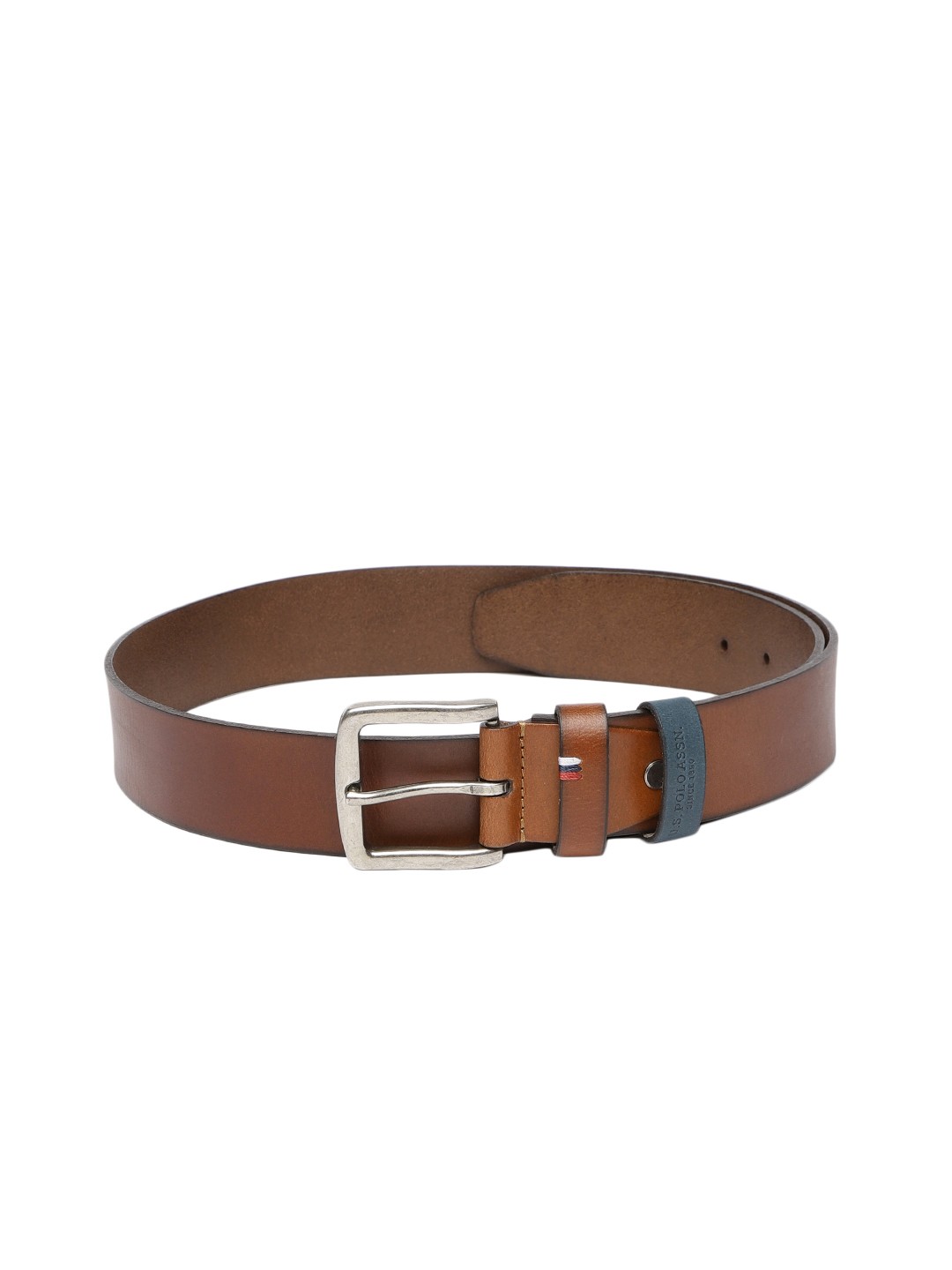 

U.S. Polo Assn. Men Tan Brown Solid Leather Belt