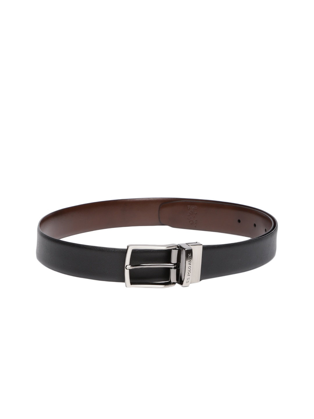 

U.S. Polo Assn. Men Brown & Black Reversible Leather Belt