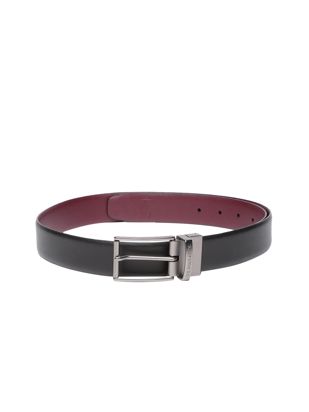 

U.S. Polo Assn. Men Burgundy & Black Reversible Leather Belt