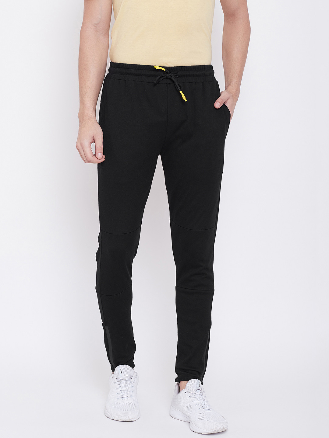 

Aesthetic Bodies Men Black Solid Track Pants