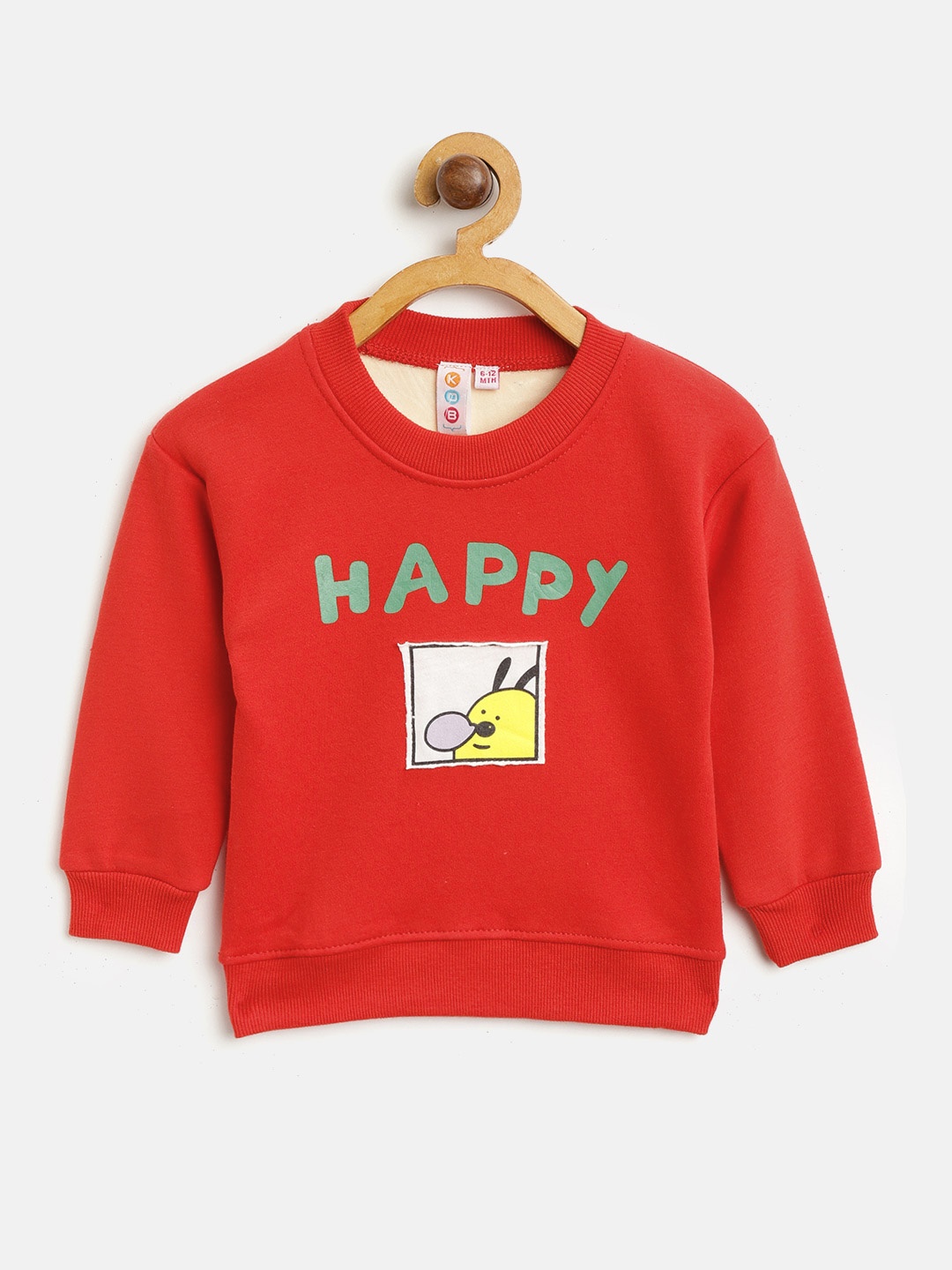 

Kids On Board Kids Red Printed Fleece Sweatshirt